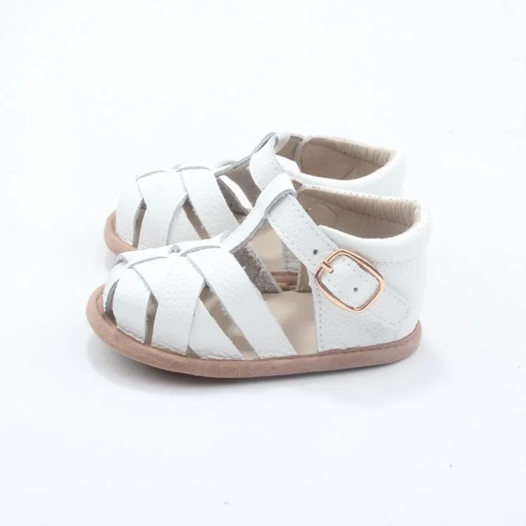 Strappy Style Real Leather Kids Unisex Sandals