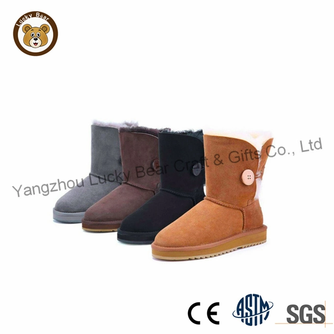 Fur Leather Furry Wool Sheep Sheepskin Boot Customize Design Winter Women Shoes