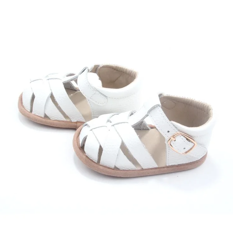 Strappy Style Real Leather Kids Unisex Sandals