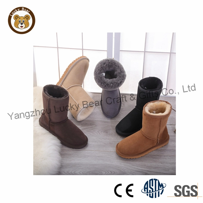 Fur Leather Furry Wool Sheep Sheepskin Boot Customize Design Winter Women Shoes