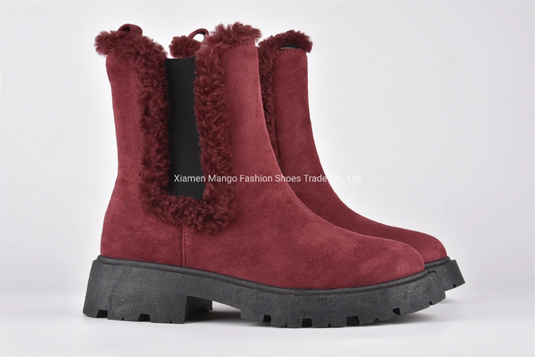 Fashion Ladies Warmth Winter Bootee Casual Felt Boots Women Fashion Snow Boot Platform Ankle Boots